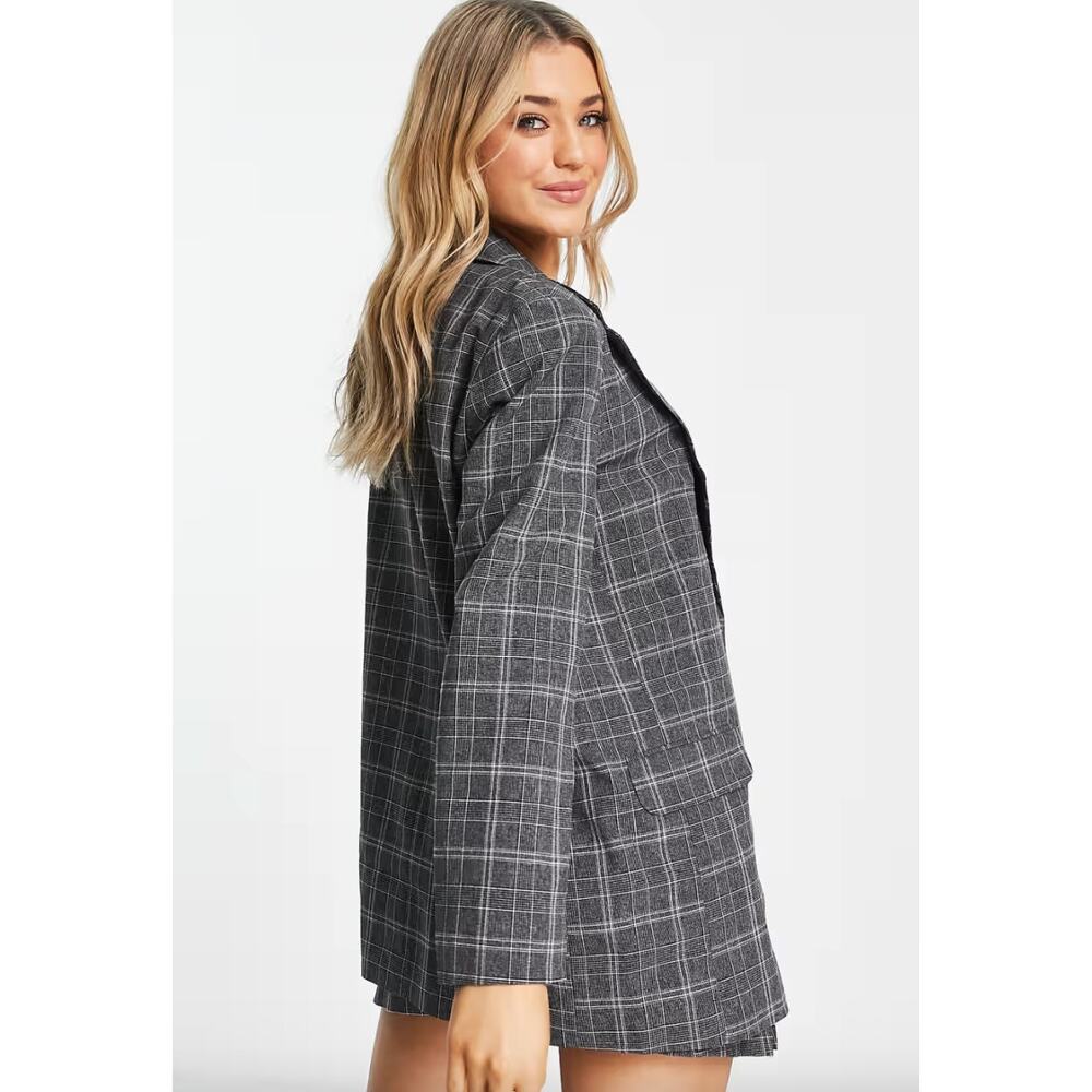 ASOS DESIGN Suit Jacket Blazerβ Preppy Oversized Size US 4 Shoulder Pads